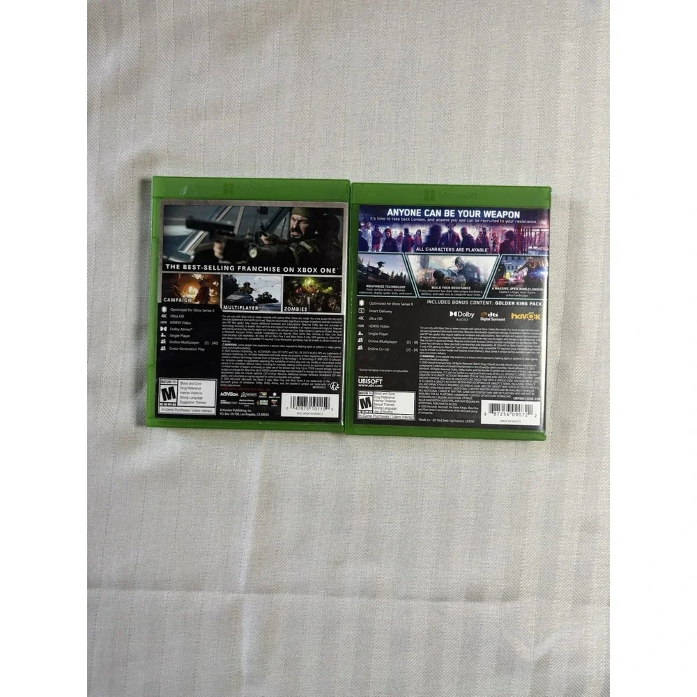 Xbox Lot of Two Call of Duty and Watch Dogs Legión Games Tested Working